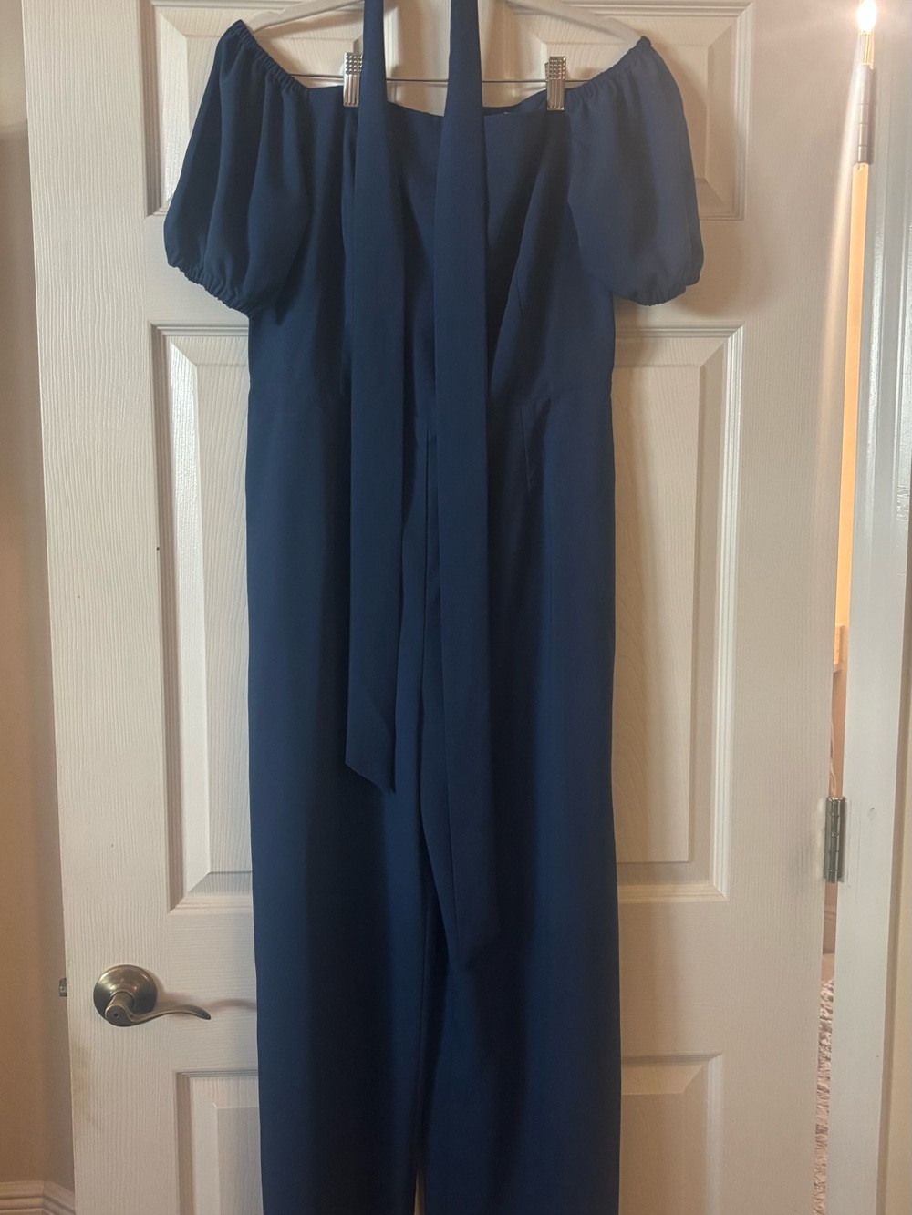 Lilly Pulitzer Off-Shoulder Navy Blue jumpsuit